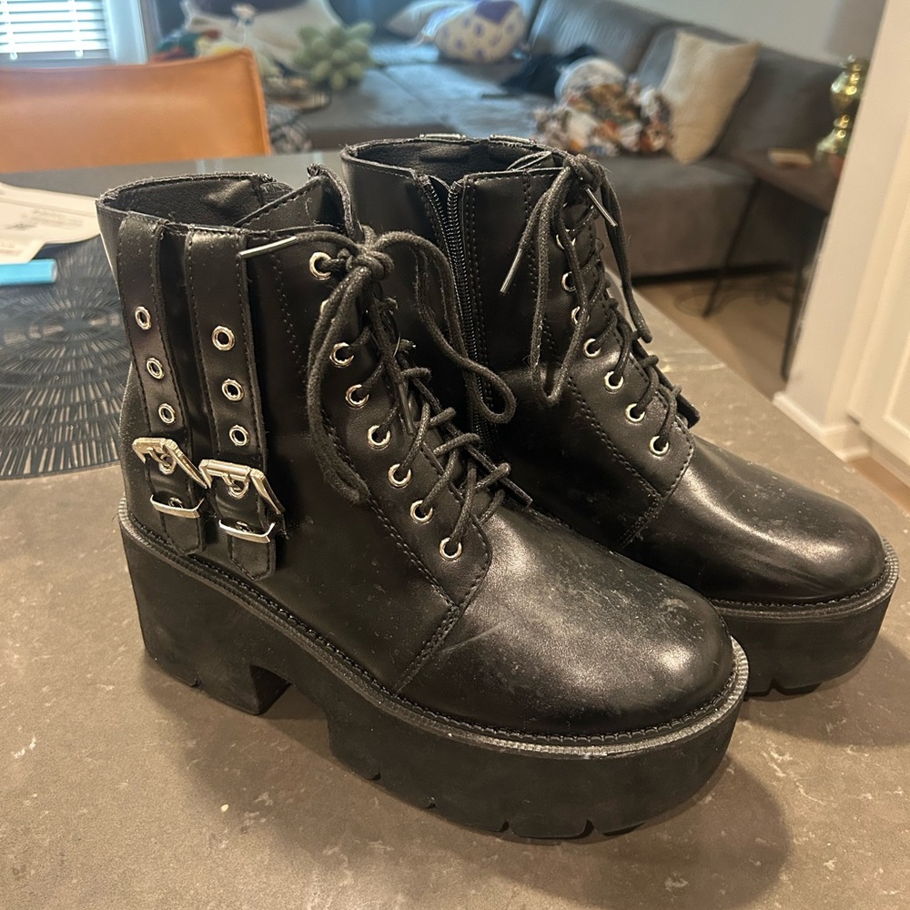 Black Platform Boots